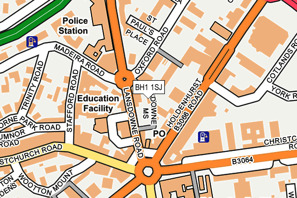 BH1 1SJ map - OS OpenMap – Local (Ordnance Survey)
