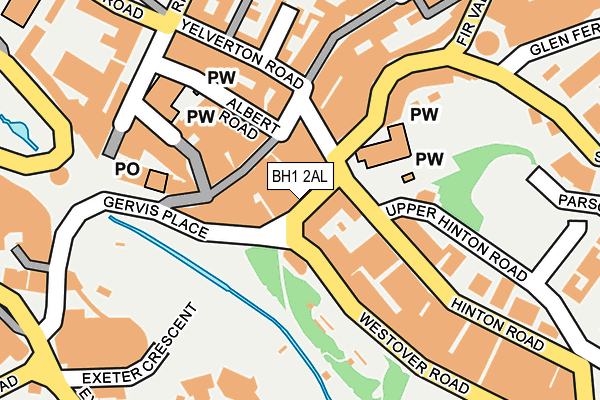 BH1 2AL map - OS OpenMap – Local (Ordnance Survey)