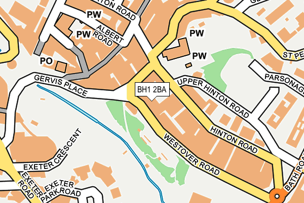 BH1 2BA map - OS OpenMap – Local (Ordnance Survey)