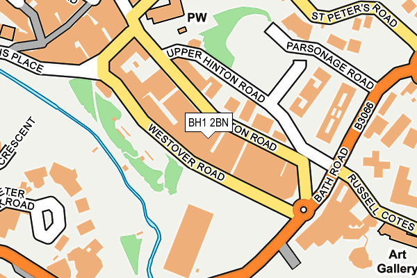 BH1 2BN map - OS OpenMap – Local (Ordnance Survey)