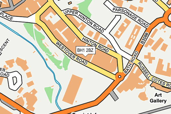 BH1 2BZ map - OS OpenMap – Local (Ordnance Survey)