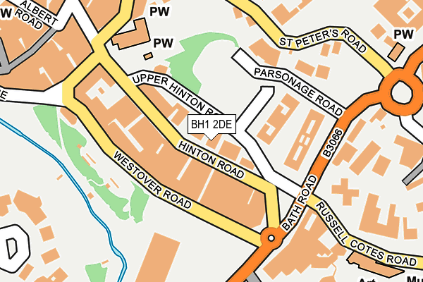BH1 2DE map - OS OpenMap – Local (Ordnance Survey)