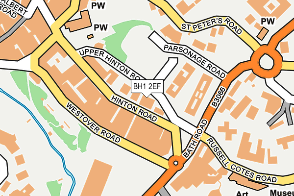 BH1 2EF map - OS OpenMap – Local (Ordnance Survey)