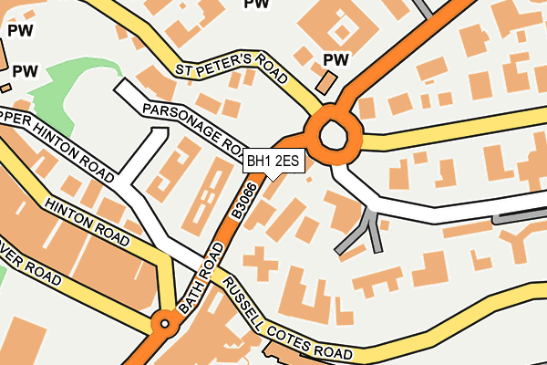 BH1 2ES map - OS OpenMap – Local (Ordnance Survey)