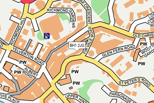 BH1 2JG map - OS OpenMap – Local (Ordnance Survey)
