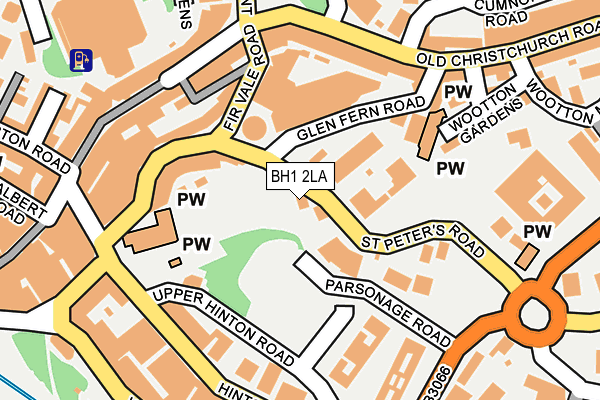 BH1 2LA map - OS OpenMap – Local (Ordnance Survey)