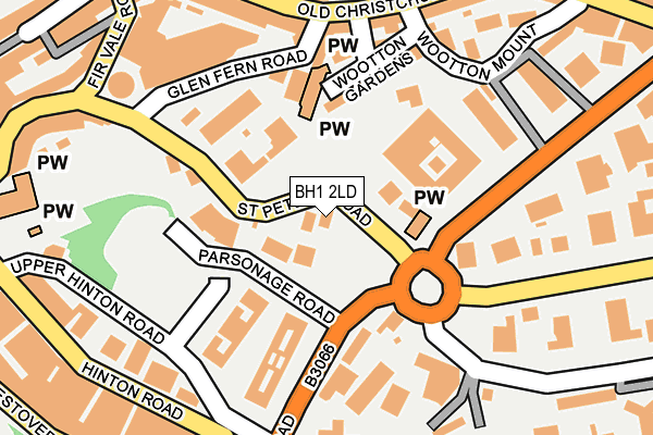 BH1 2LD map - OS OpenMap – Local (Ordnance Survey)