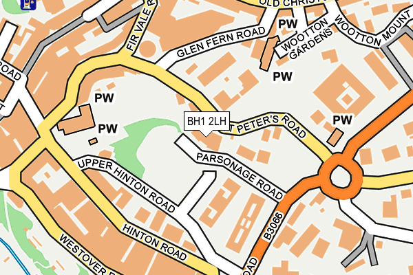 BH1 2LH map - OS OpenMap – Local (Ordnance Survey)