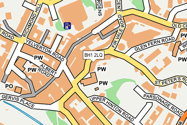 BH1 2LQ map - OS OpenMap – Local (Ordnance Survey)