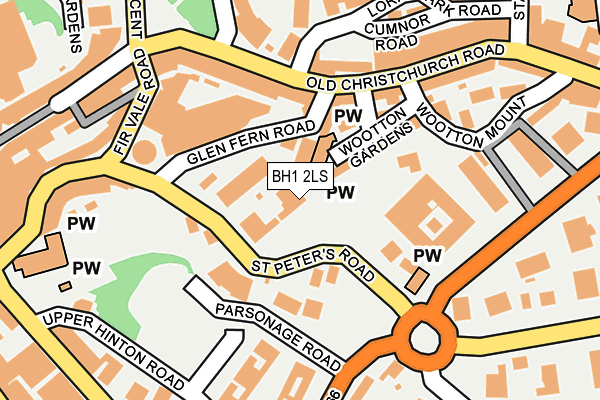 BH1 2LS map - OS OpenMap – Local (Ordnance Survey)