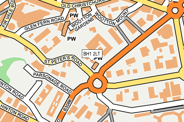 BH1 2LT map - OS OpenMap – Local (Ordnance Survey)