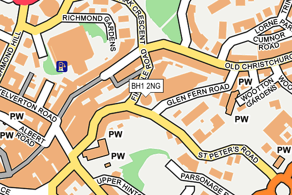 BH1 2NG map - OS OpenMap – Local (Ordnance Survey)