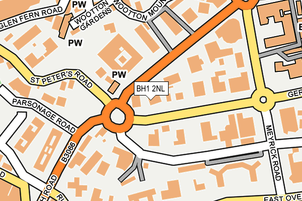 BH1 2NL map - OS OpenMap – Local (Ordnance Survey)