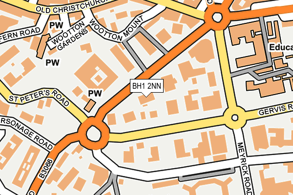 BH1 2NN map - OS OpenMap – Local (Ordnance Survey)