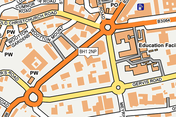 BH1 2NP map - OS OpenMap – Local (Ordnance Survey)