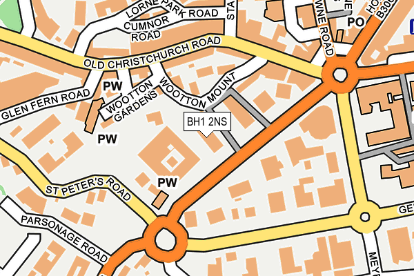 BH1 2NS map - OS OpenMap – Local (Ordnance Survey)