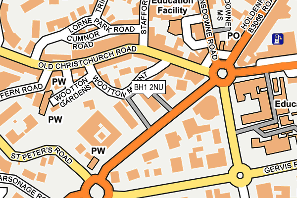 BH1 2NU map - OS OpenMap – Local (Ordnance Survey)