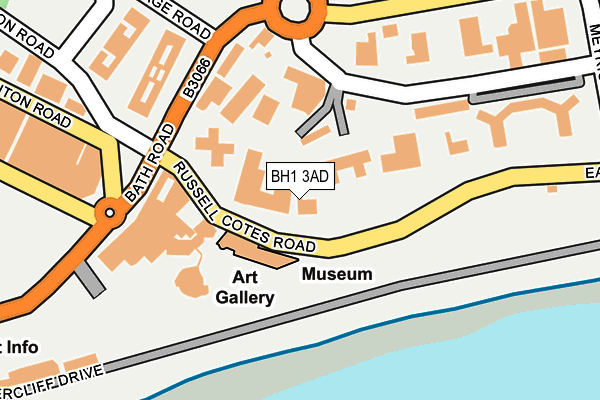 BH1 3AD map - OS OpenMap – Local (Ordnance Survey)