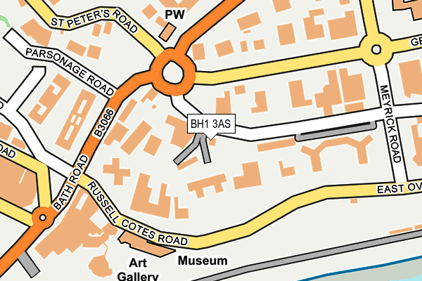 BH1 3AS map - OS OpenMap – Local (Ordnance Survey)