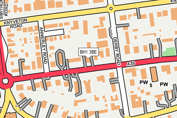 BH1 3BE map - OS OpenMap – Local (Ordnance Survey)