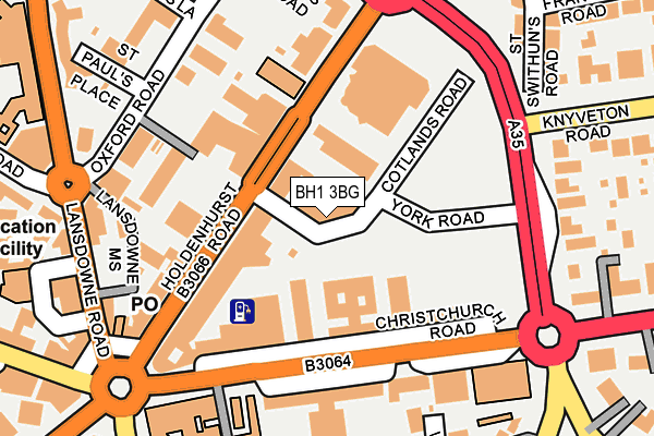 BH1 3BG map - OS OpenMap – Local (Ordnance Survey)