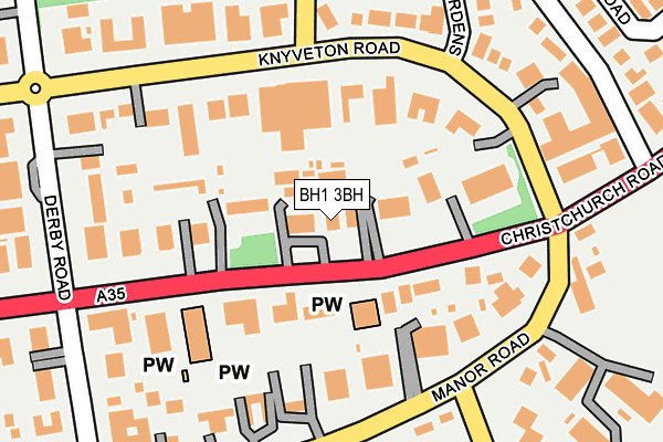 BH1 3BH map - OS OpenMap – Local (Ordnance Survey)