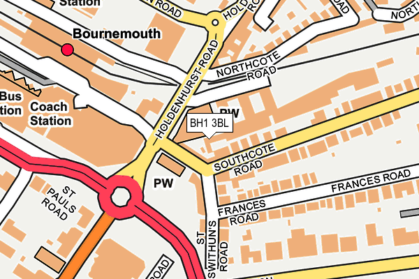 BH1 3BL map - OS OpenMap – Local (Ordnance Survey)