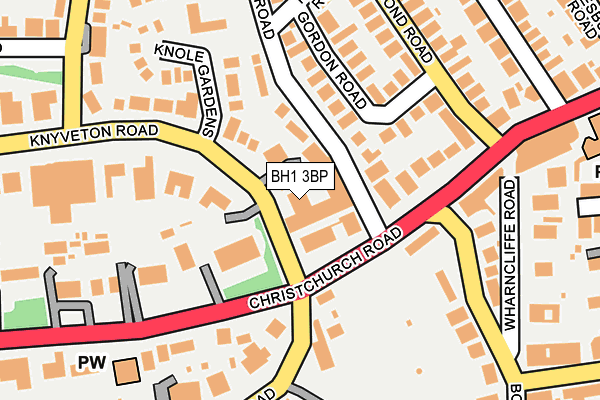 BH1 3BP map - OS OpenMap – Local (Ordnance Survey)