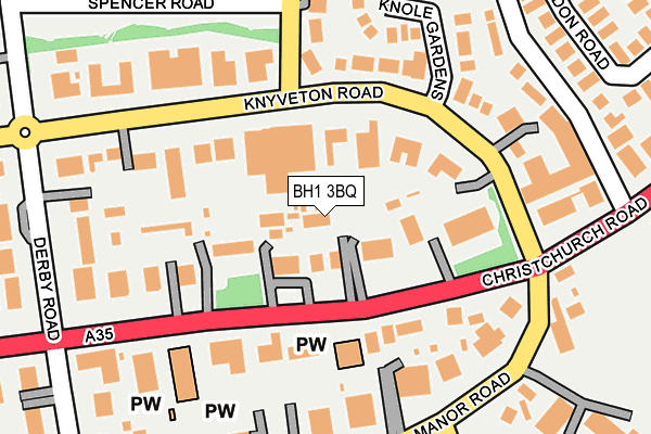 BH1 3BQ map - OS OpenMap – Local (Ordnance Survey)