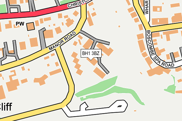 BH1 3BZ map - OS OpenMap – Local (Ordnance Survey)