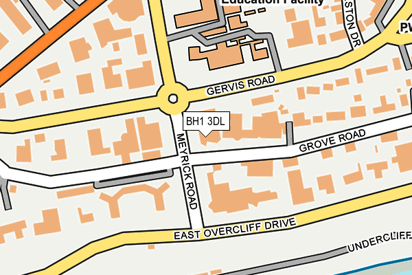 BH1 3DL map - OS OpenMap – Local (Ordnance Survey)