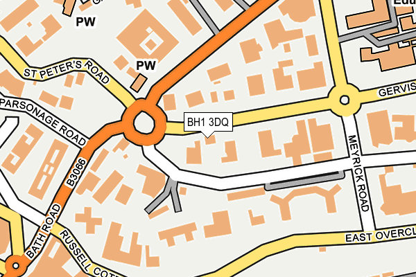 BH1 3DQ map - OS OpenMap – Local (Ordnance Survey)