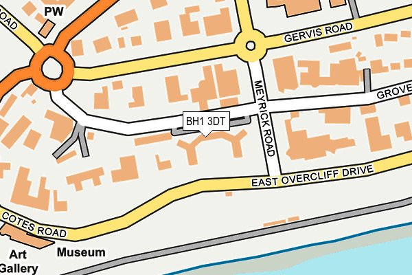 BH1 3DT map - OS OpenMap – Local (Ordnance Survey)