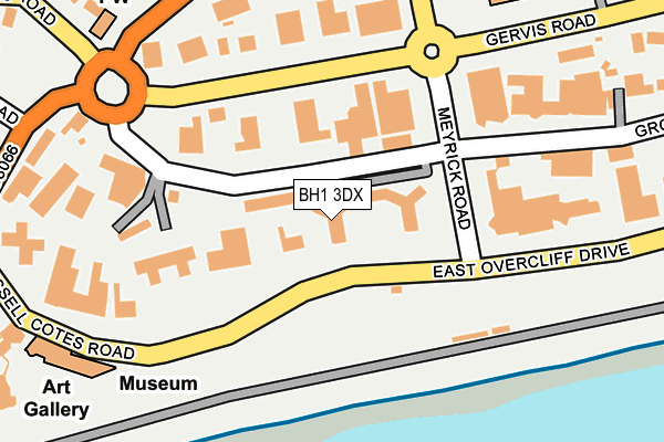 BH1 3DX map - OS OpenMap – Local (Ordnance Survey)