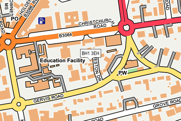 BH1 3EH map - OS OpenMap – Local (Ordnance Survey)