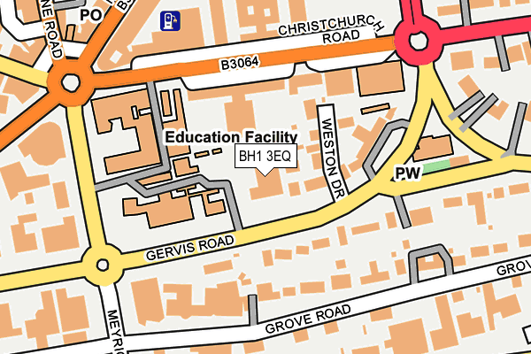 BH1 3EQ map - OS OpenMap – Local (Ordnance Survey)