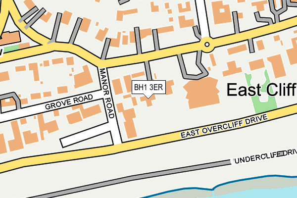 BH1 3ER map - OS OpenMap – Local (Ordnance Survey)