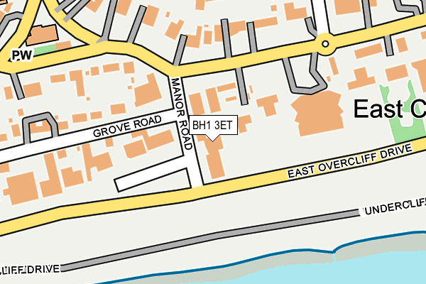 BH1 3ET map - OS OpenMap – Local (Ordnance Survey)