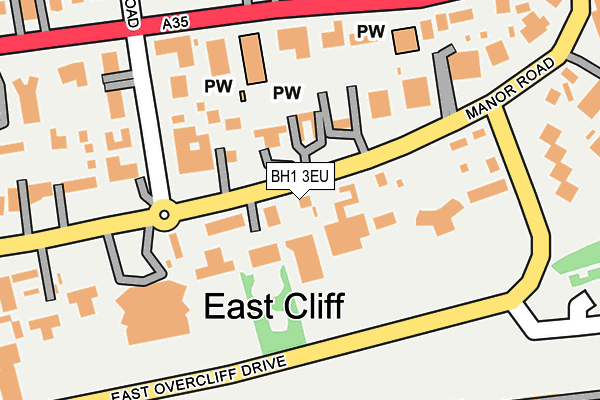 BH1 3EU map - OS OpenMap – Local (Ordnance Survey)