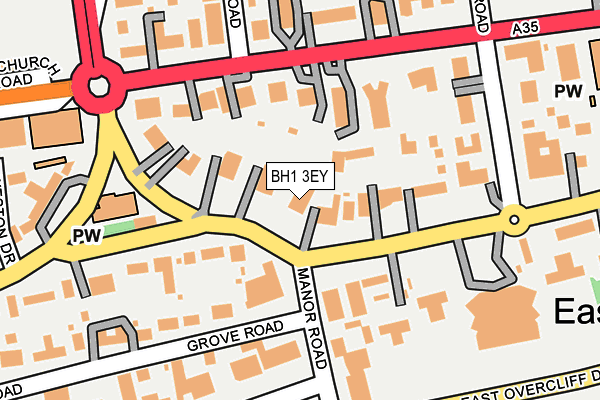BH1 3EY map - OS OpenMap – Local (Ordnance Survey)