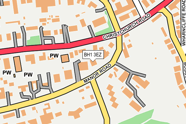 BH1 3EZ map - OS OpenMap – Local (Ordnance Survey)