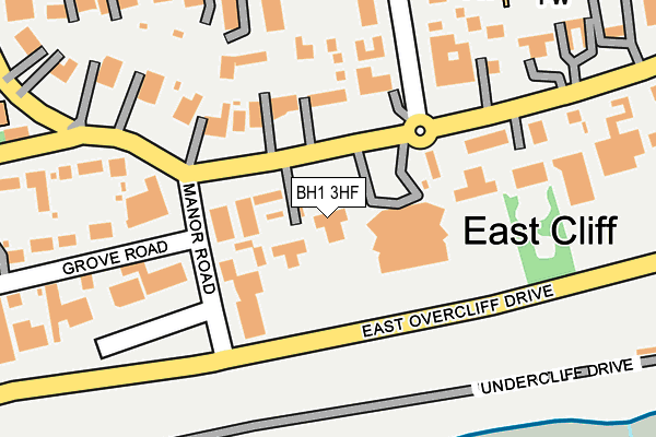 BH1 3HF map - OS OpenMap – Local (Ordnance Survey)