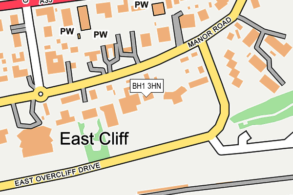 BH1 3HN map - OS OpenMap – Local (Ordnance Survey)