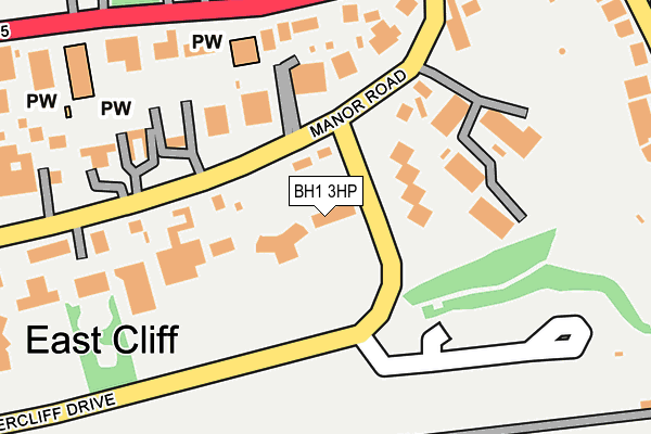 BH1 3HP map - OS OpenMap – Local (Ordnance Survey)