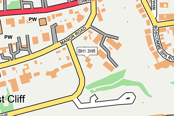 BH1 3HR map - OS OpenMap – Local (Ordnance Survey)