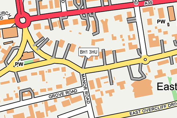BH1 3HU map - OS OpenMap – Local (Ordnance Survey)
