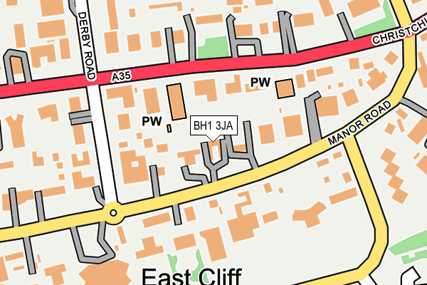 BH1 3JA map - OS OpenMap – Local (Ordnance Survey)