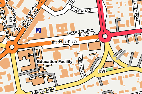 BH1 3JY map - OS OpenMap – Local (Ordnance Survey)