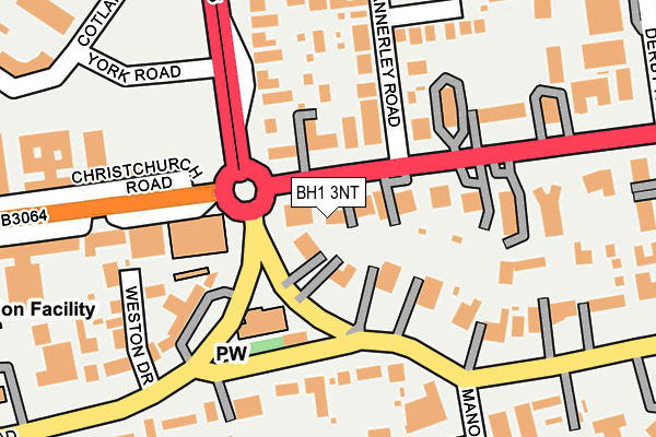 BH1 3NT map - OS OpenMap – Local (Ordnance Survey)