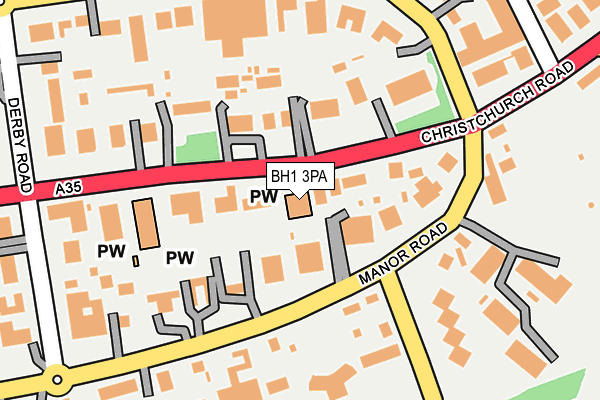 BH1 3PA map - OS OpenMap – Local (Ordnance Survey)